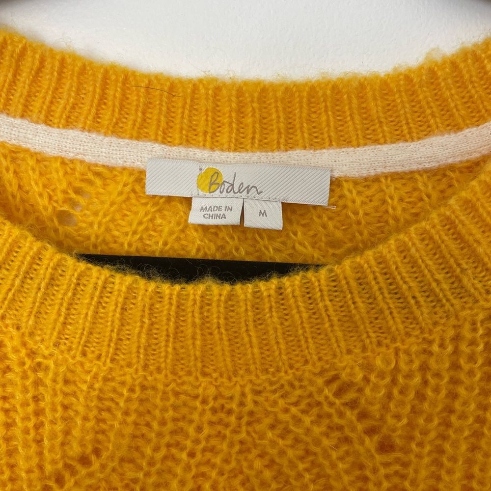 Boden Womens Golden Yellow Wool Blend Hadley Sweater Size Medium - Picture 12 of 14